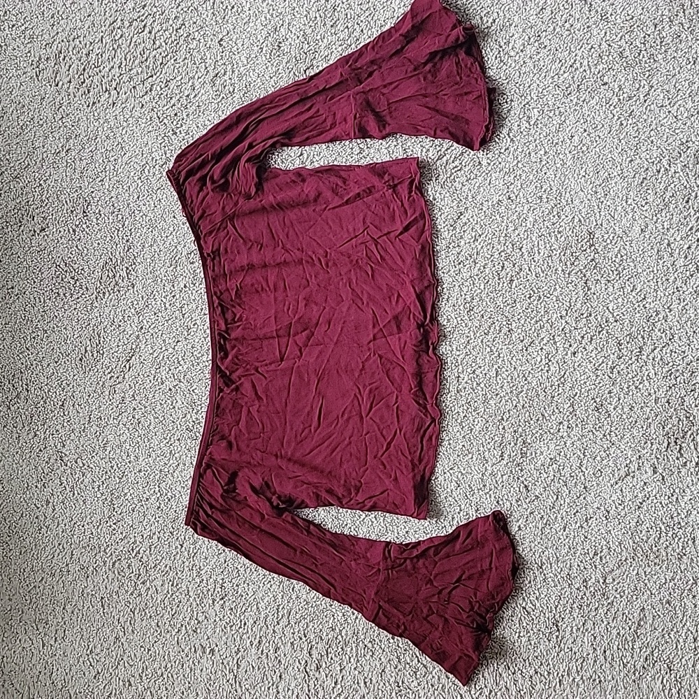 Maroon Cropped Off The Shoulder Shirt